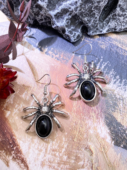 1 Pair Exaggerated Spider Plating Alloy Drop Earrings