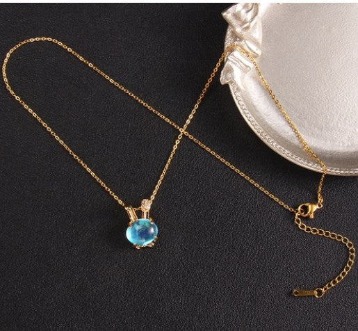 Simple Style Cartoon Character Heart Shape Bow Knot Copper Inlay Zircon Pendant Necklace