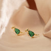 1 Piece Simple Style Dinosaur Inlay Copper Gem Ear Studs