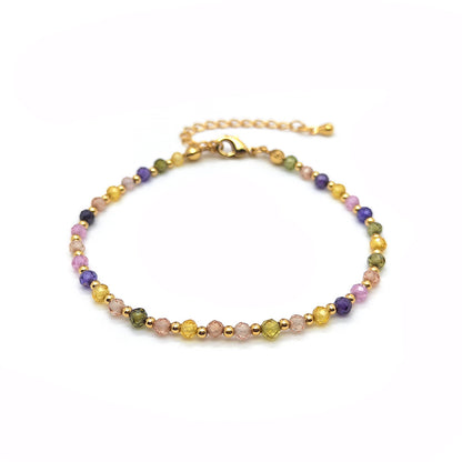 Modern Style Color Block 18k Gold Plated Mixed Materials Wholesale Bracelets Necklace