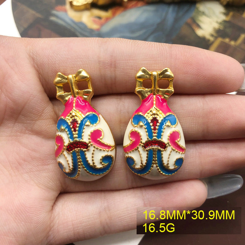 Wholesale Jewelry Retro Geometric Alloy Zircon Plating Inlay Earrings