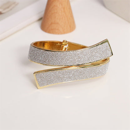 Ig Style Simple Style Solid Color Wings Alloy Metal Inlay Rhinestones Women's Bangle