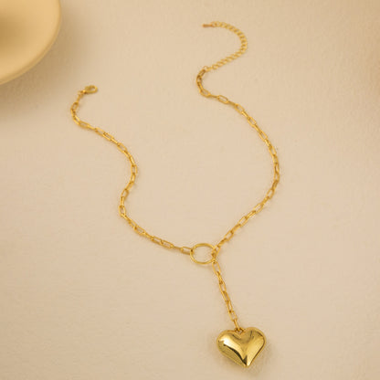 Cute Sweet Simple Style Heart Shape Copper Plating Pendant Necklace