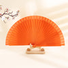 Spanish Plain Pure Wood Folding Fan Female Modern Simple Fan Props Classical Solid Color Folding Fan Folding Fan Wholesale