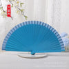 Spanish Plain Pure Wood Folding Fan Female Modern Simple Fan Props Classical Solid Color Folding Fan Folding Fan Wholesale