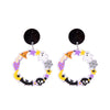 1 Pair Funny Cat Printing Arylic Earrings