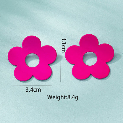 1 Pair Basic Lady Flower Plating Alloy Gold Plated Ear Studs