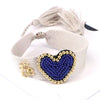 Beach Heart Shape Glass Plating 18k Gold Plated Women's Bangle