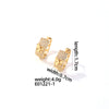 1 Pair Casual Sweet Shiny Geometric Butterfly Plating Inlay Copper Zircon White Gold Plated Gold Plated Earrings