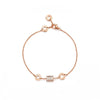 Simple Style Leaf Flower Bow Knot White Copper Plating Bracelets