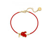 Simple Style Leaf Flower Bow Knot White Copper Plating Bracelets