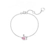 Simple Style Leaf Flower Bow Knot White Copper Plating Bracelets