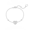 Simple Style Leaf Flower Bow Knot White Copper Plating Bracelets