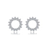 1 Pair Streetwear Star Moon Inlay Sterling Silver Copper Zircon Ear Studs