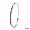 Lady Geometric Stainless Steel Plating Inlay Zircon Bangle