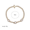 Hip-hop Rock Shiny Geometric Copper Plating Inlay Zircon 18k Gold Plated Necklace