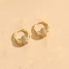 1 Pair Ig Style Circle Plating Inlay Copper Zircon 14k Gold Plated Earrings