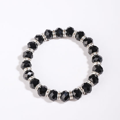 Simple Style Solid Color Plastic Beaded Unisex Bracelets