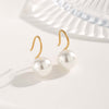 1 Pair Elegant Glam Round Heart Shape Pearl Plating Titanium Steel Gold Plated Ear Studs