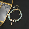 Retro Lady Solid Color Freshwater Pearl Beaded Plating 18k Gold Plated Bracelets