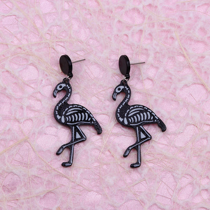 1 Pair Funny Color Block Printing Arylic Earrings