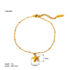 Modern Style British Style Solid Color 18k Gold Plated Stainless Steel Wholesale Anklet