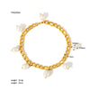 Modern Style British Style Solid Color 18k Gold Plated Stainless Steel Wholesale Anklet