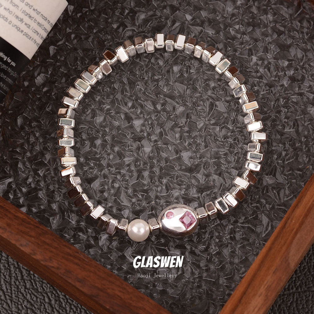 Fashion Square Copper Plating Inlay Zircon Bracelets 1 Piece