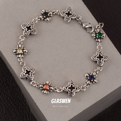 Fashion Square Copper Plating Inlay Zircon Bracelets 1 Piece