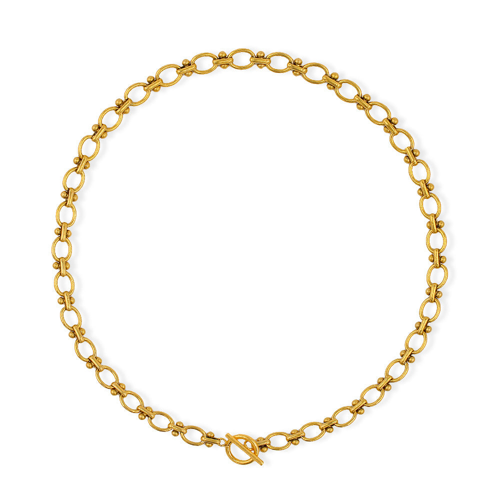 Wholesale Simple Style Korean Style Solid Color Stainless Steel Plating 18k Gold Plated Bracelets Necklace