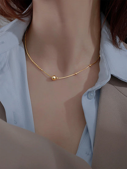 Elegant Modern Style Solid Color Copper Necklace In Bulk