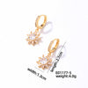 1 Pair Casual Sweet Flower Plating Inlay Copper Zircon Gold Plated Drop Earrings