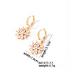 1 Pair Casual Sweet Flower Plating Inlay Copper Zircon Gold Plated Drop Earrings