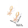 1 Pair Casual Sweet Flower Plating Inlay Copper Zircon Gold Plated Drop Earrings