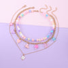 Modern Style Star Butterfly Alloy Plating Kid's Necklace