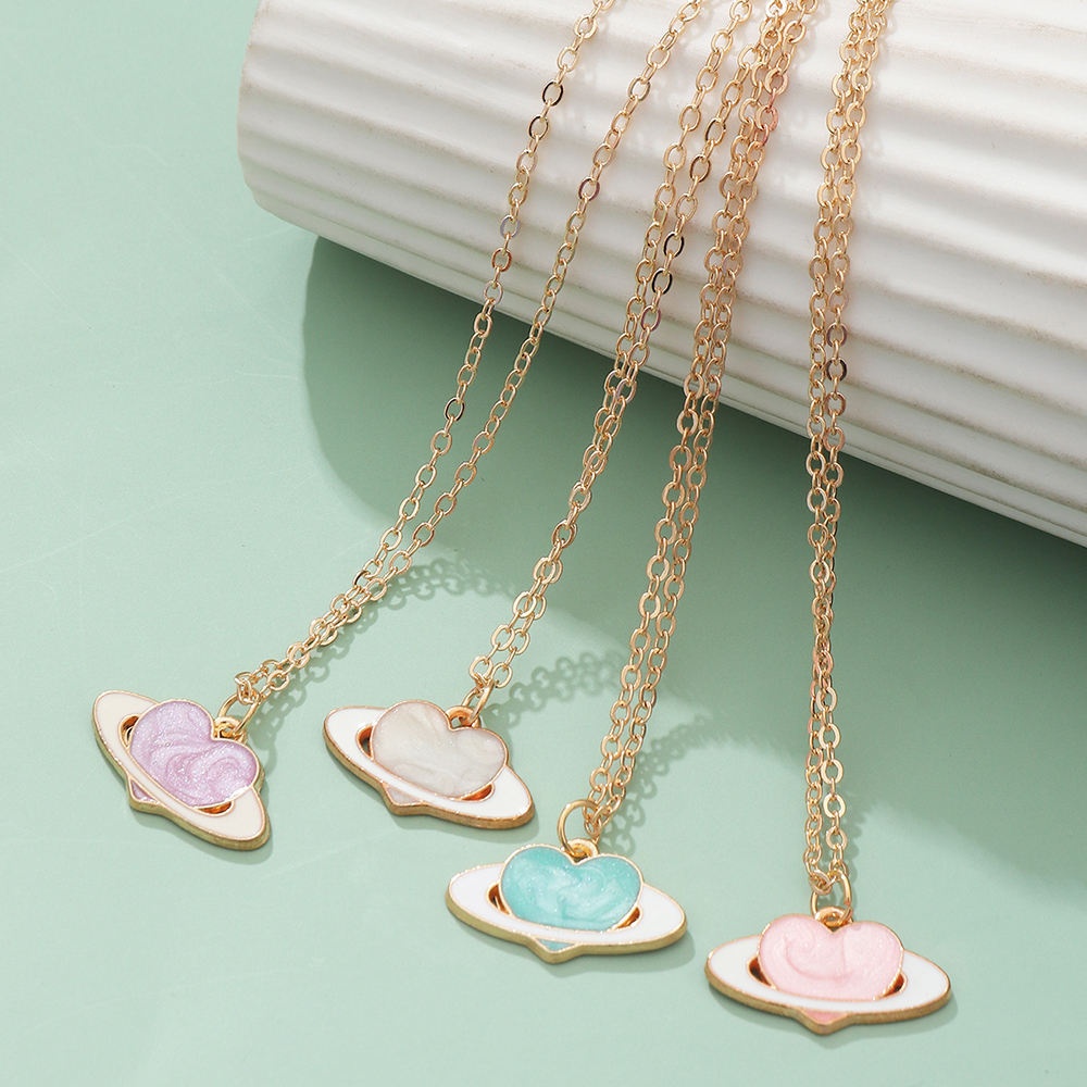 Sweet Heart Shape Alloy Kid's Necklace