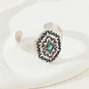 Retro Solid Color Alloy Inlay Turquoise Women's Bangle