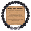 Hip-hop Retro Round Map Stone Grinding Sand Beaded Bracelets