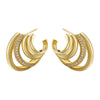 1 Pair Elegant Vacation Modern Style C Shape Layered Plating Inlay Copper Zircon 18k Gold Plated Ear Studs