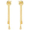 1 Pair Ig Style Elegant Simple Style Star Moon Tassel Plating Inlay Copper Zircon 18k Gold Plated Drop Earrings