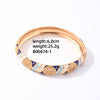 Casual Elegant Vintage Style Four Leaf Clover Round Copper Enamel Plating Gold Plated Bangle