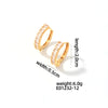 1 Pair Casual Sweet Shiny Round Plating Inlay Copper Zircon Gold Plated Earrings