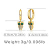 1 Pair Simple Style Cat Inlay Copper Zircon Earrings