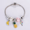 Sweet Classic Style Rabbit Heart Shape Elephant Stainless Steel Alloy Epoxy Inlay Rhinestones Bangle