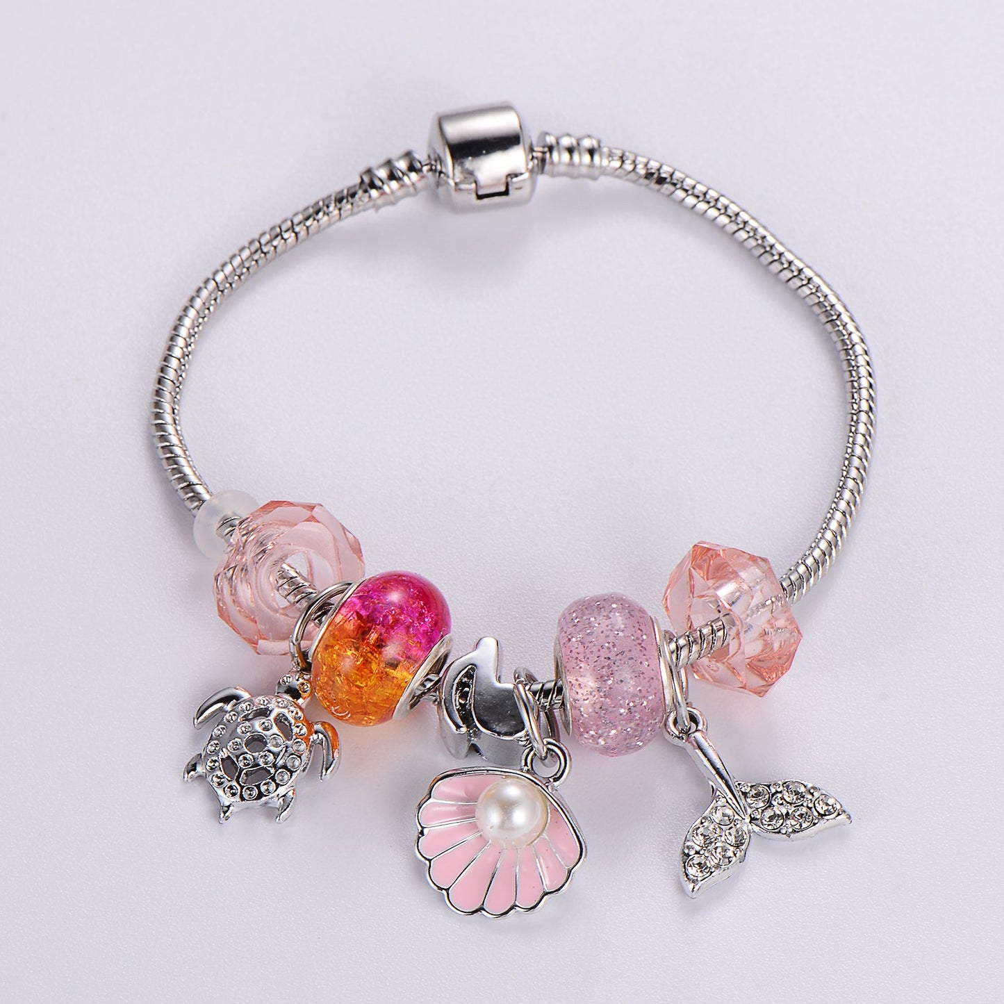 Sweet Classic Style Rabbit Heart Shape Elephant Stainless Steel Alloy Epoxy Inlay Rhinestones Bangle