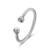 Punk Simple Style Solid Color Stainless Steel Plating Bangle