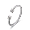 Punk Simple Style Solid Color Stainless Steel Plating Bangle