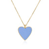 Sweet Simple Style Heart Shape Copper Enamel Plating 18k Gold Plated Pendant Necklace