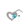 Streetwear Fruit Heart Shape Stainless Steel Copper Plating Inlay Zircon Nose Ring