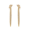 1 Pair Simple Style Solid Color Plating Inlay Copper Zircon 18k Gold Plated Drop Earrings